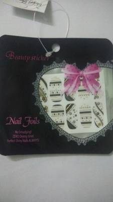 Shimmer 'n sparkle, new fashion metallic shining nail art sticker, french style nail art decoration 1