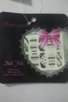 Shimmer 'n sparkle, new fashion metallic shining nail art sticker, french style nail art decoration