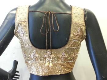 Golden handwork and sequins blouse 1