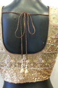 Golden handwork and sequins blouse
