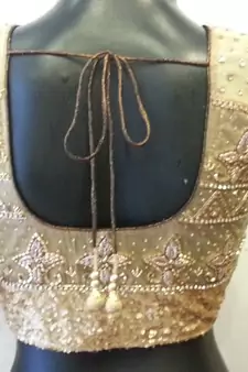 Golden handwork and sequins blouse