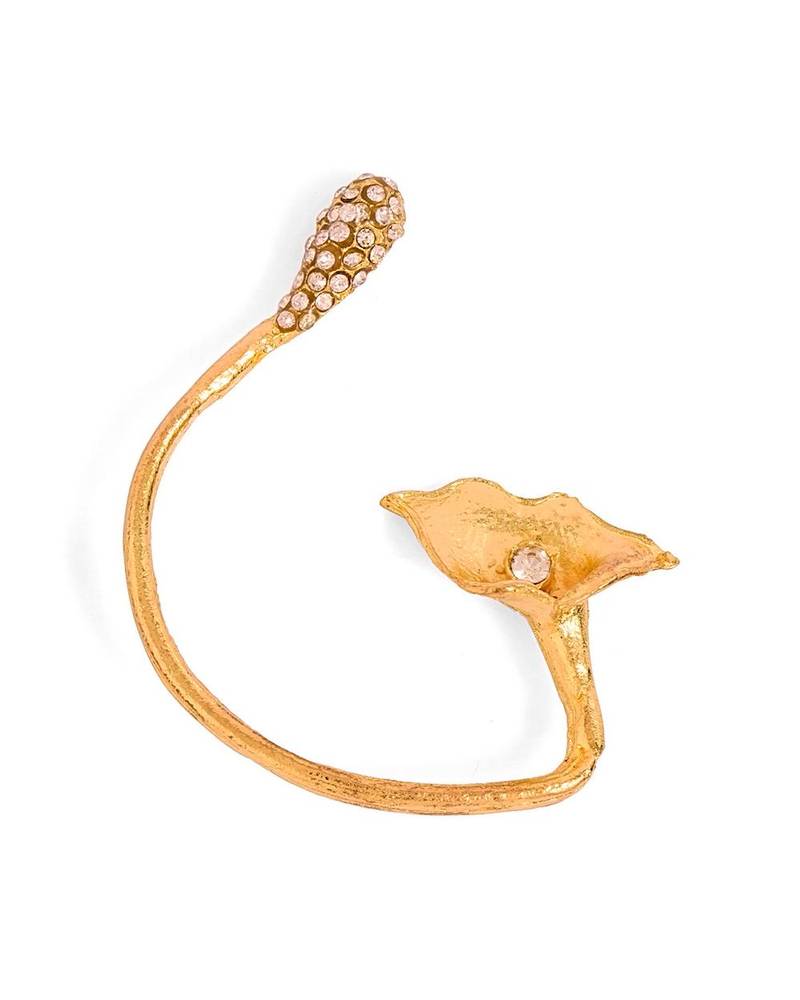 Gold Plain Men Earrings