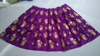 Magenta embrodered silk designer lehenga choli with blouse and dupatta 2