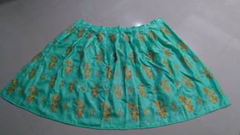 Turqoise embrodered silk designer lehenga choli with blouse and dupatta 2
