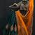 Dark-green thread embroidery
 art silk semi stitched lehenga