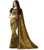 Multicolor Printed Georgette Saree With Blouse