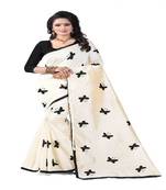 Black Embroidered South Silk Saree With Blouse