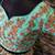 Navy-Blue Floral Print Velvet Semi Stitched Lehenga Choli