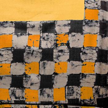 Yellow Printed Silk Blend Saree With Blouse 5