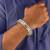 Italian Geometric Silver Rhodium 316L Surgical Stainless Steel Openable Kada Bracelet Boys Men