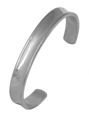Dimensional Silver Rhodium 316L Surgical Stainless Steel Openable Cuff Kada Bracelet Boys Men 1
