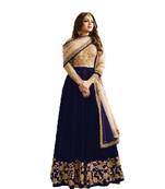 Blue thread embroidery georgette salwar