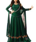 Green thread embroidery georgette salwar
