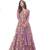 Violet thread embroidery net salwar