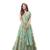 Blue thread embroidery net salwar
