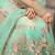 Blue thread embroidery net salwar