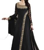 Black thread embroidery georgette salwar