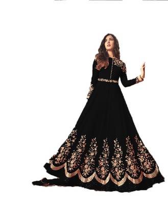 Black multi resham work georgette salwar 1