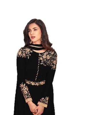 Black multi resham work georgette salwar 2