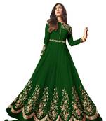 Green multi resham work georgette salwar