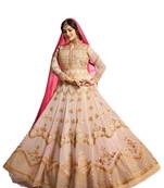 Light-pink thread embroidery georgette salwar