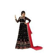 Black multi resham work georgette salwar