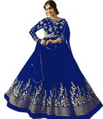 Blue multi resham work georgette salwar