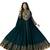 Teal-green thread embroidery georgette salwar