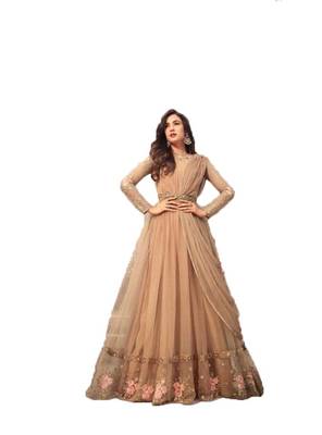 Multicolor multi resham work net salwar 1