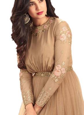 Multicolor multi resham work net salwar 2