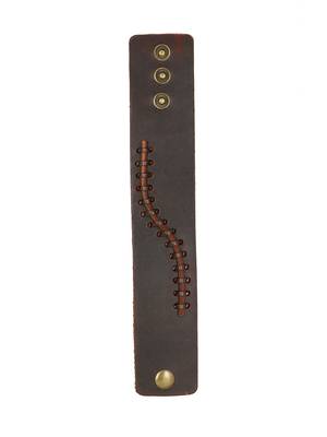 Disco Casual Wear Dark Brown Handcrafted Leather Adjustable Wrist Band Strap Combo Pack Of 2 Bracelet Boys Men 2