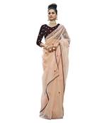 Multicolor embroidered tissue saree with blouse