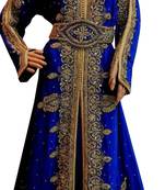 Ink Blue Georgette Zari Work Kaftan