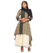 Green printed cotton salwar