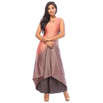 Pink plain chanderi salwar 1