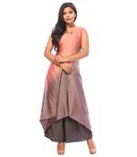 Pink plain chanderi salwar