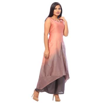Pink plain chanderi salwar 3