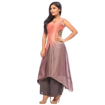 Pink plain chanderi salwar 4