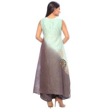 Green plain chanderi salwar 2