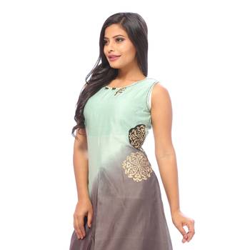 Green plain chanderi salwar 3