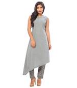 Light-blue plain cotton salwar