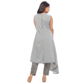 Light-blue plain cotton salwar 2