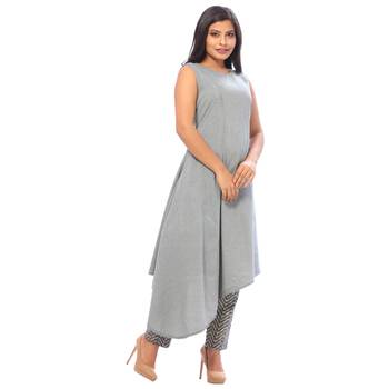 Light-blue plain cotton salwar 3
