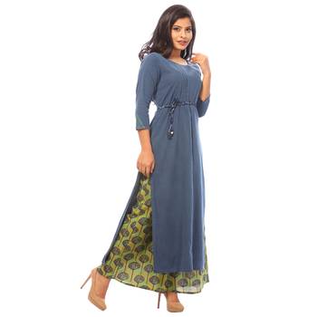 Blue plain cotton salwar 3
