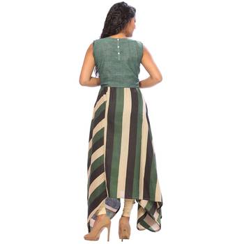 Green embroidered cotton ethnic-kurtis 2