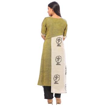 Green printed cotton ethnic-kurtis 2