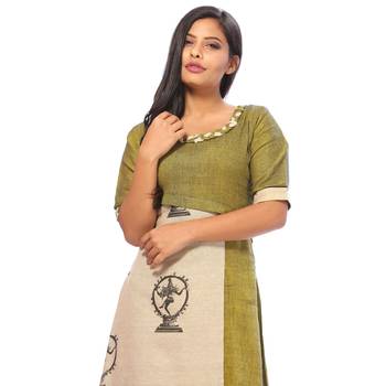 Green printed cotton ethnic-kurtis 4