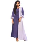 Blue printed cotton ethnic-kurtis