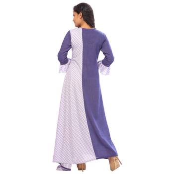 Blue printed cotton ethnic-kurtis 2