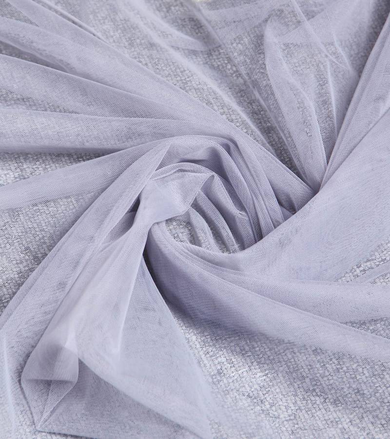 grey plain net saree with blouse